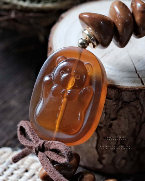 【 𝐆𝐮𝐦𝐦𝐲 𝐁𝐞𝐚𝐫 ・琥珀 — 橡皮糖小熊🐻】 文玩手串