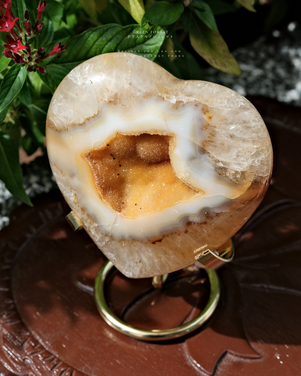 【 𝐂𝐡𝐞𝐞𝐬𝐞 𝐅𝐨𝐚𝐦 ・芝士奶蓋🧀】 心形水晶瑪瑙擺件