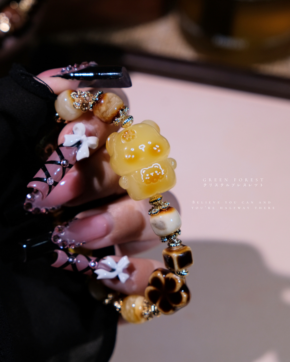 【𝐇𝐨𝐧𝐞𝐲 𝐅𝐢𝐥𝐥𝐢𝐧𝐠・琥珀 — 蜂蜜夾心小熊🍯】原創設計｜文玩系列