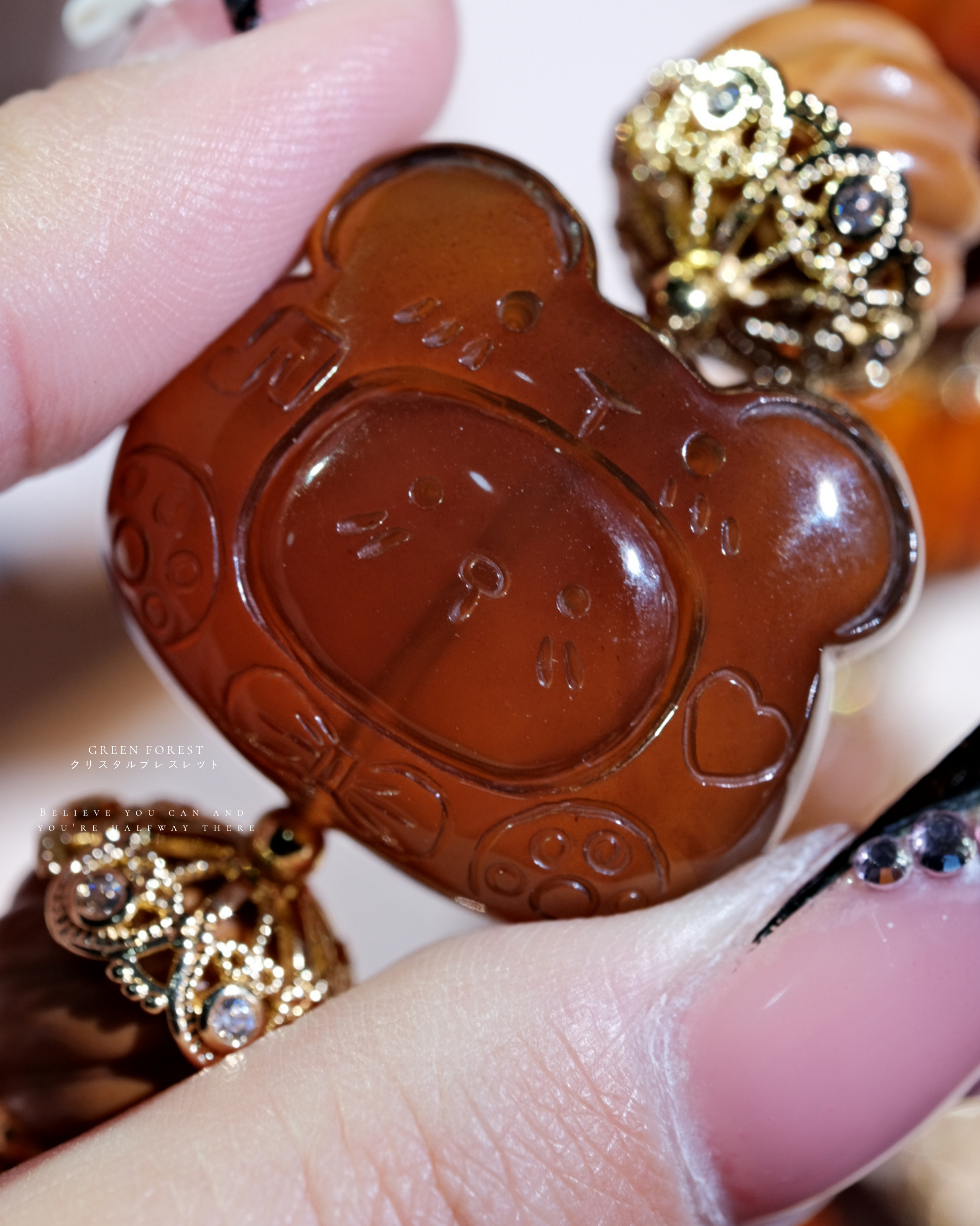 【𝐓𝐨𝐟𝐟𝐞𝐞 𝐁𝐞𝐚𝐫・琥珀 — 太妃糖小熊🐻】原創設計｜文玩系列